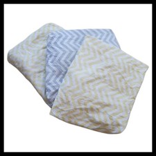 Cloud Island Yellow/White  Gray/White Chevron Pattern Fitted Crib Sheets Bundle