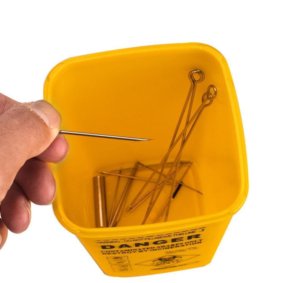 Biohazard Piercing Needles Disposal Collect Bucket Tattoo Artist Waste