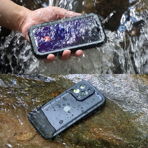 Funda de teléfono negra impermeable para iPhone 13 Pro 6,1" cuerpo completo cubierta resistente - Imagen 6 de 9