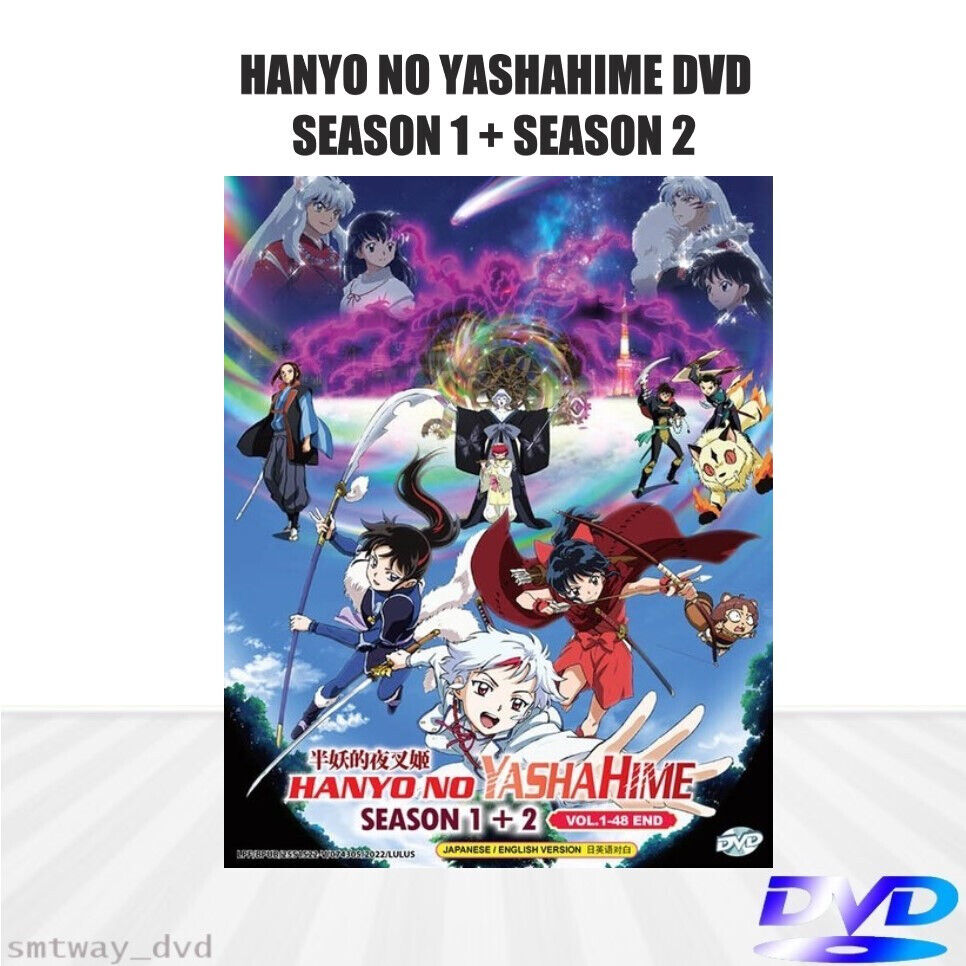 DVD Anime Hanyo No Yashahime (Princess Half-Demon) Season 1+2 (1-48 End)  English