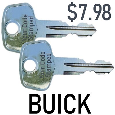 2 BUICK Replacement Key Car Ski ROOF RACK Crossbar Lock Bicycle Hauler Carrier