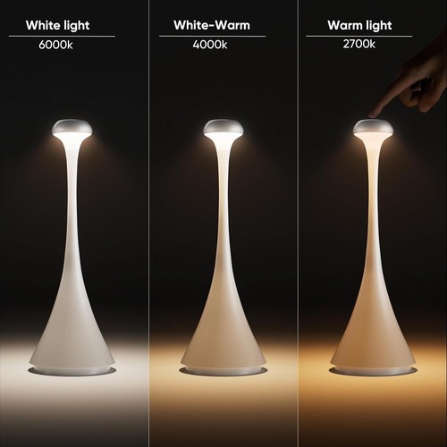 TYEE Table Lamp Wireless Dimmable LED Battery Table Light, Magnetic Rechargeable - Picture 2 of 6
