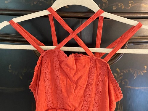 $58 Joyfolie Mia Joy Milli Dress | Persimmon | Size 14 - Picture 3 of 19