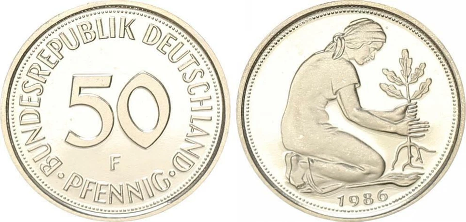  BRD 50 Pfennig 1986 F  PP Polierte Platte (PP, Proof) - Bild 1 von 1