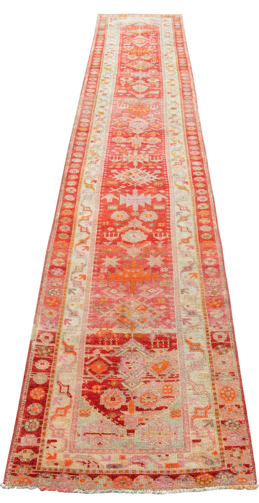 3x14 Rug Runner Kurdish Rug Hand Knotted Low Pile Long Runner Actual 2.10x14.1ft