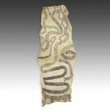 BARKCLOTH PANEL POUNDED BARK MBUTI PYGMY PEOPLE ITURI FOREST CONGO C. AFRICA