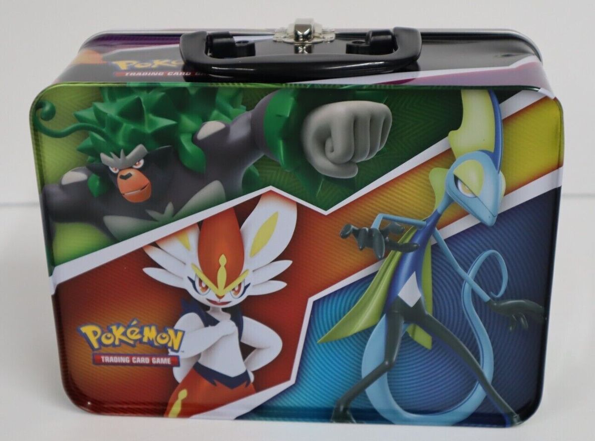 Pokemon Vivid Voltage Lunch Box Collectors Chest Tin Box Charizard Pikachu  Empty