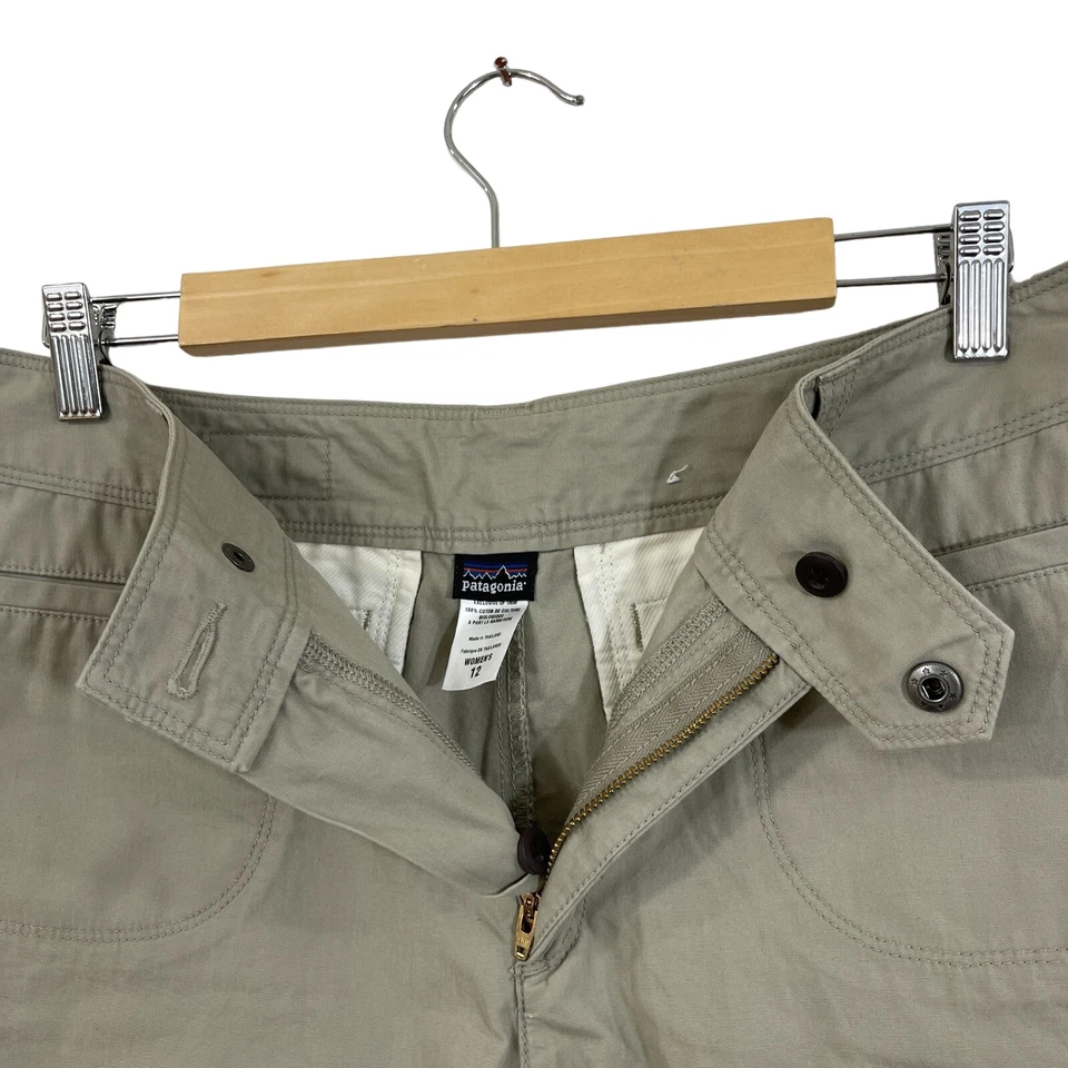Pantalones Cortos Patagonia 12 Todo Uso Algodón Orgánico Marrón Informal Caminata tiro Alto Para Mujer Foto 3 de 4