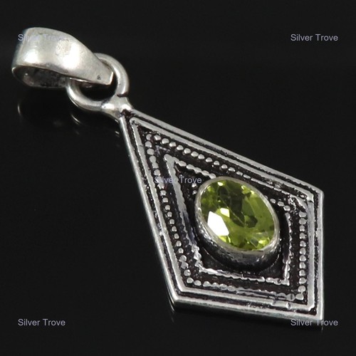 Colgante de piedras preciosas de ónix verde natural plata de ley 925 joyería india para mujer - Imagen 20 de 57