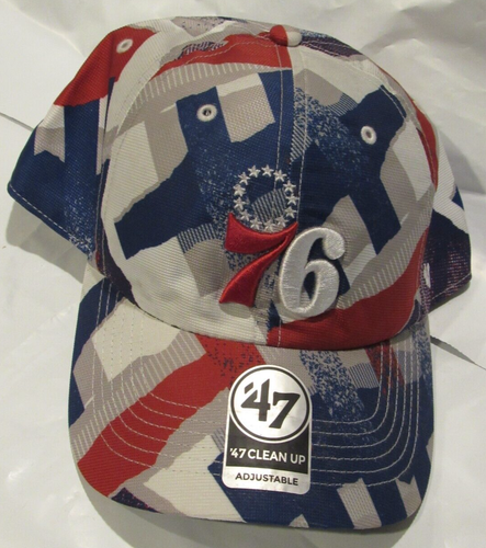 NWT NBA '47 Brand Clean Up-Philadelphia 76ers One Size Fits Most Adjustable Hat - Picture 4 of 6