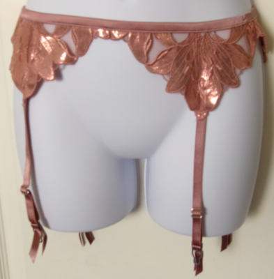 fleur du mal garter belt Fleur Du Mal rose-jacquard Garter Belt | Blue main image 1