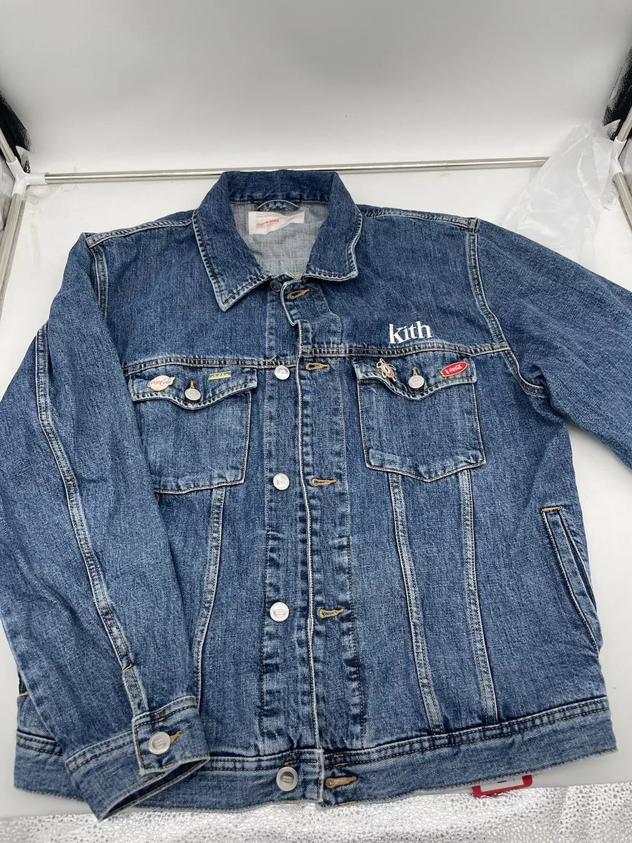Kith x Coca-Cola Denim Jacket Light Blue Coke SS19 New Sz M Medium Soda Fieg