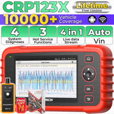 2025 LAUNCH CRP123X Elite Car OBD2 Scanner Code Reader ABS SRS Diagnostic Tool