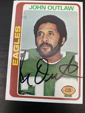 John Outlaw Signed PHILADELPHIA EAGLES Card   1978 Topps