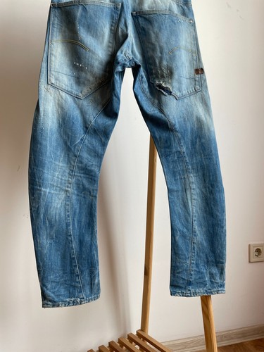 G Star Raw Type C 3D Loose Tapered Distressed Stained Denim Size 30x32 - Picture 10 of 16