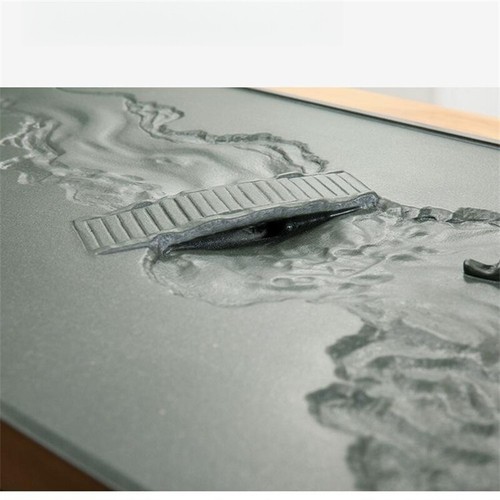 Wujinshi Tea Tray Green Stone Tea Table Sea of tea Embossed Drain Tea Tray - Picture 5 of 18
