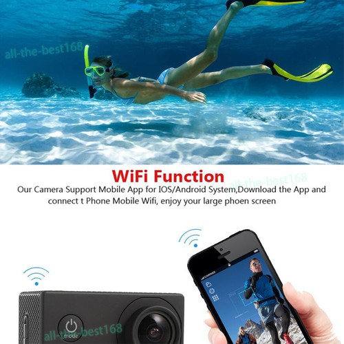 4K Action Sports Camera Video Underwater Waterproof Wifi With Remote For Driving - Picture 10 of 17
