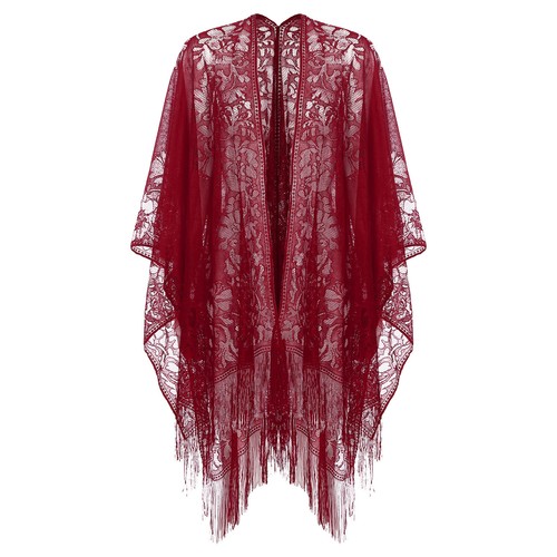 Damen-Cardigan-Kleid mit offenem Achselzucken vorne Urlaubstuch elegant Bolero Herbst Cardigan - Bild 44 von 51