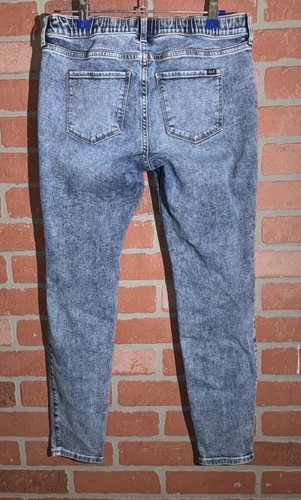 2 Abercrombie Kids Denim Pull-on Jeans Leggings Size 17/18 Short Elastic Waist - Picture 7 of 10