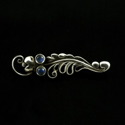 Georg Jensen. Sterling Silver Brooch with Moonstones #184. | eBay
