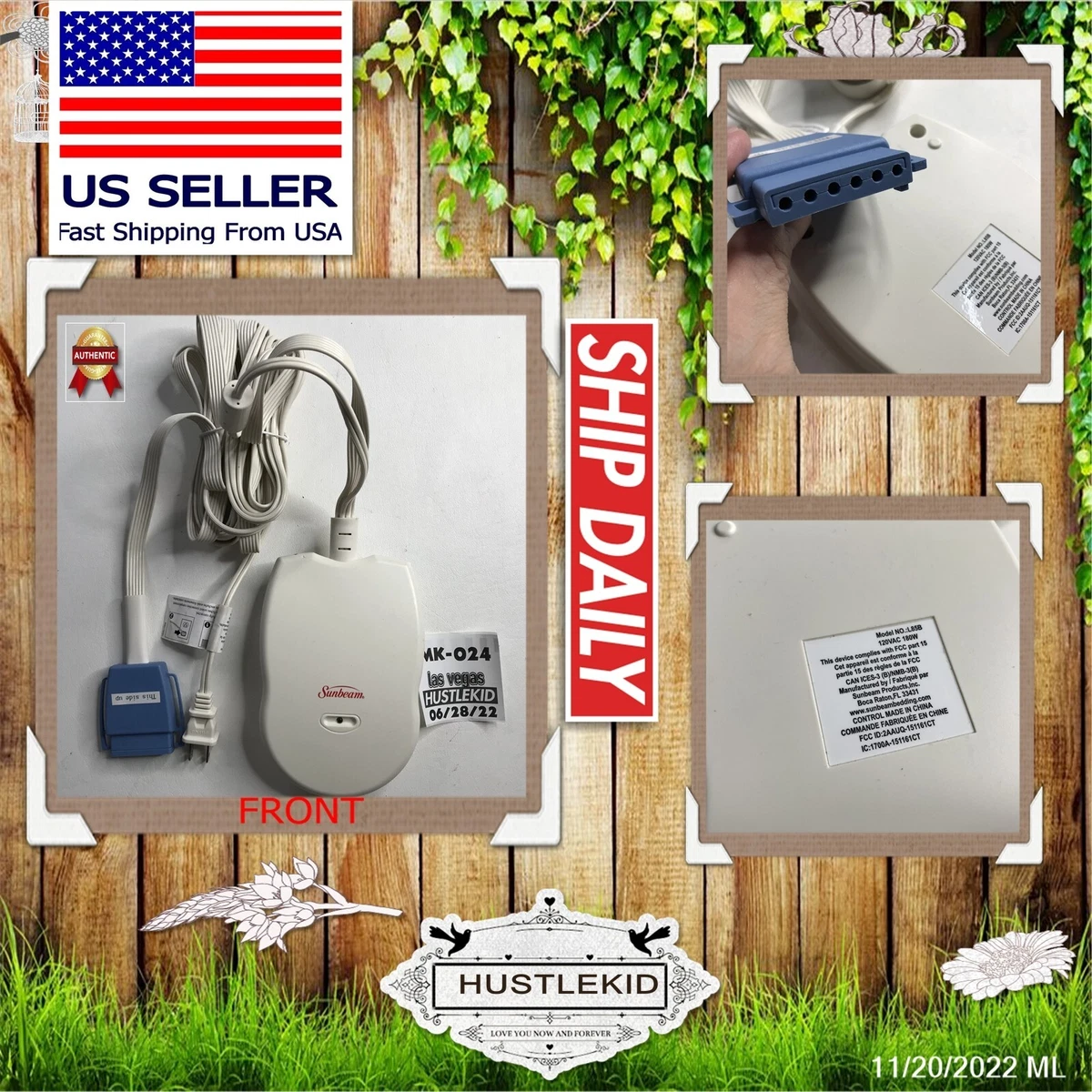Sunbeam Adapter for Heated Mattress Pad(twin). 6 Prong 1-Plug Cord. Model  L85B🔥 | eBay