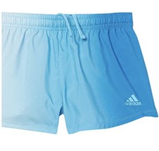 adidas Girls' Elastic Waistband Ombre Woven Shorts Blue Rush sz Large 14