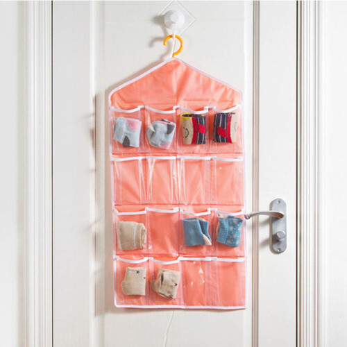 Organizer 16 tasche armadio scaffale da appendere urti gioielli accessori stoccaggio - Foto 6 di 10