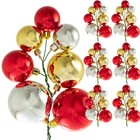 Shiny Red, Gold, & Silver Ball Ornament Clusters Classic Ball Cluster Set of 6