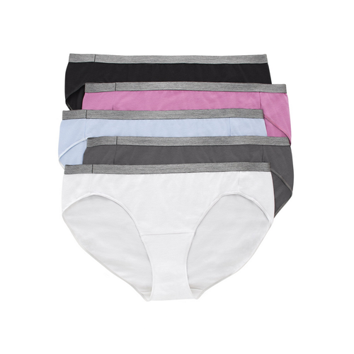 Hanes Just My Size Womens 5 Pack Size 10 Cotton Stretch Bikini Underwear - New