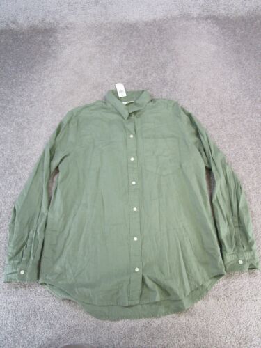 Gap Shirt Womens Small Green Linen New