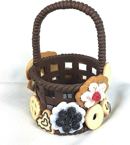 Department 56 Baskets of cookies centerpiece cookie basket Christmas - Picture 8 of 10