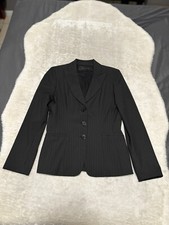 Elie Tahari Women s Black Striped Office Blazer Size 6 Jacket Business
