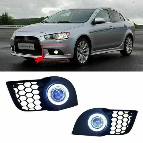 For Mitsubishi Lancer ex 2012-2015 Angel Eyes+HID Lamp Projector Lens Fog lights - Picture 1 of 3
