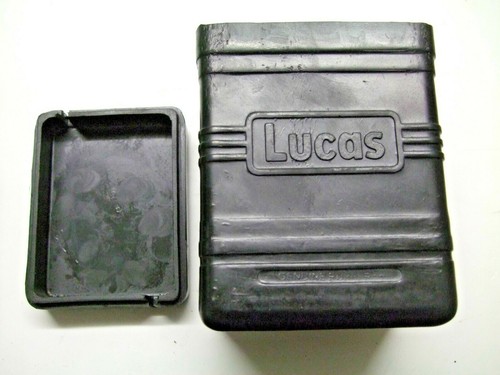 CAJA BATERÍA GOMA LUCAS ORIGINAL TIPO GRANDE PARA MOTOCICLETAS CLÁSICAS OEM: PU7D - Imagen 2 de 9