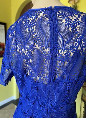 New Diane Von Furstenberg DVF Carly Blue Sapphire Guipure Lace Midi Dress 8 | eBay New Diane Von Furstenberg DVF Carly Blue Sapphire Guipure Lace Midi Dress 8 | eBay