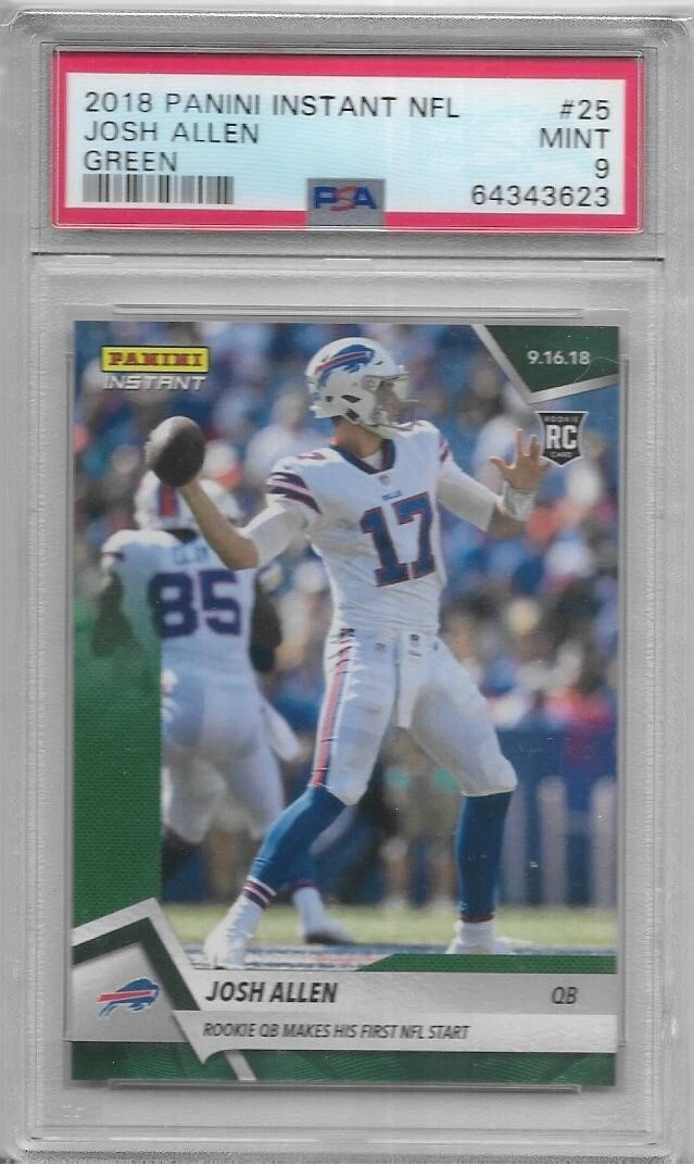 Josh Allen Panini Instant NFL #25 Green