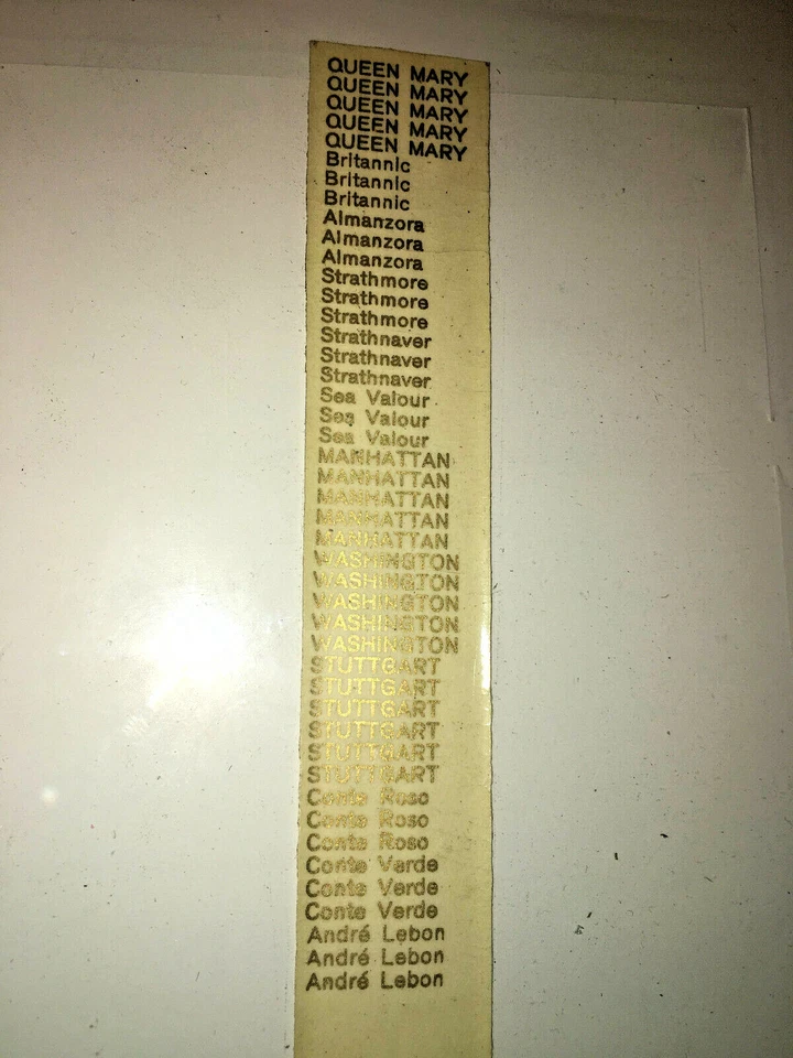 Wiking Original-AZB f.Schiffsnamen QUEEN MARY Almanzora STUTTGRT André Lebon u.a