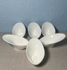 Wilmax England Elegant White Porcelain Dipping sauce butter Bowls Lot of 6