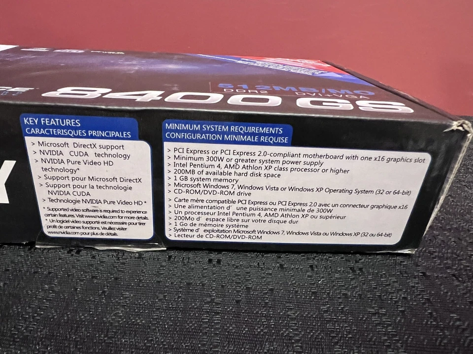 Galaxy NVidia GeForce 8400GS PCIE 512MB DDR2 64bit PCIE Graphics Card -Open Box - Image 3 of 4