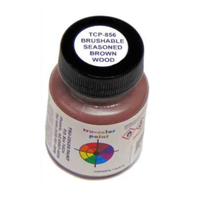 Tru-Color 856 Brushable Flat Seasoned Brown Wood 1 oz. Solvent Based Acrylic Mod