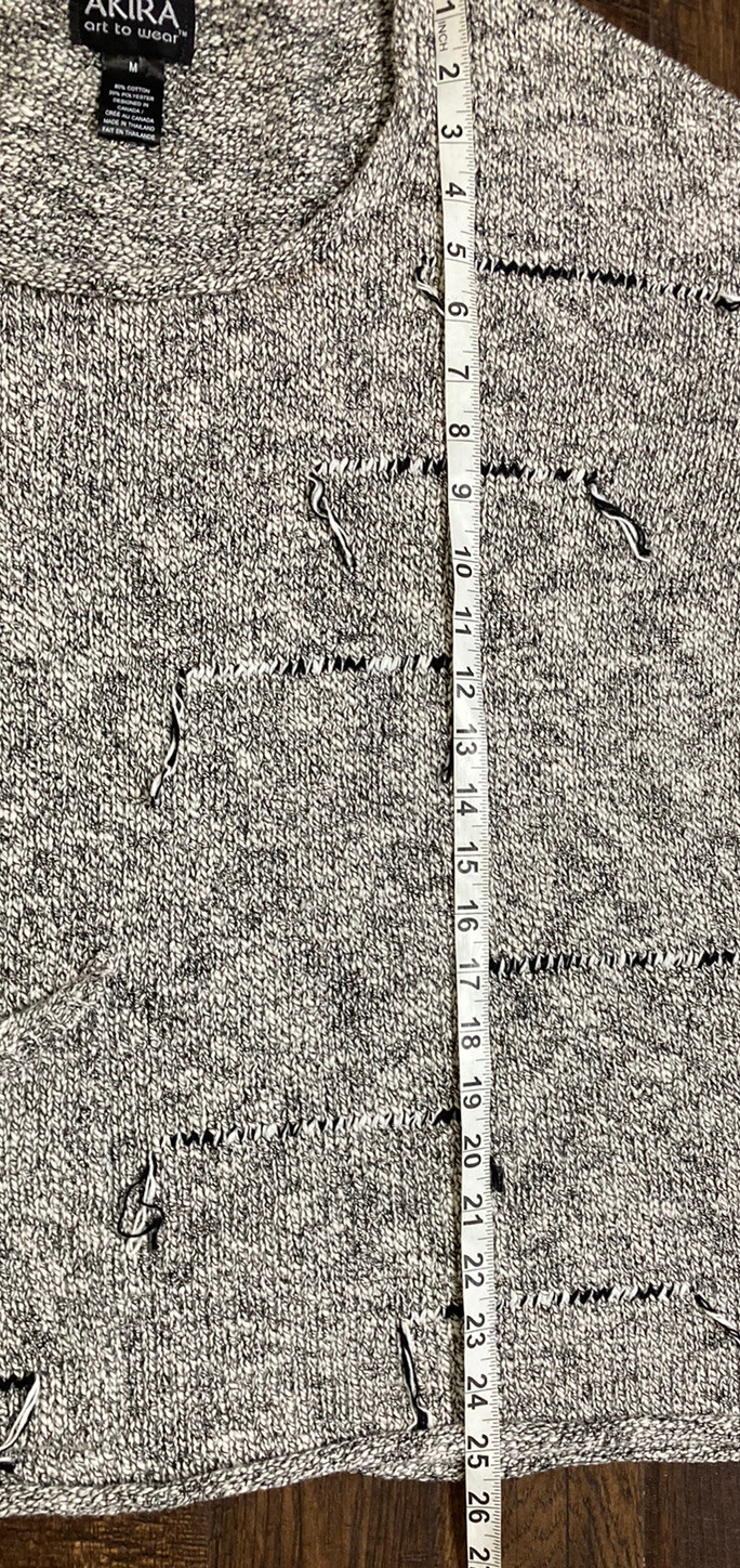 Akira Art To Wear Wearable Art Knit Sweater Size Medi… Gem