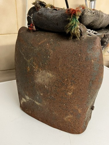 Antike Große KUHGLOCKE Glocke 24 x 23 cm mit Lederriemen - Bild 5 von 8