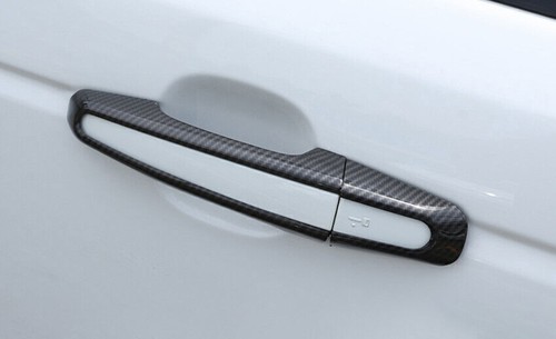 For Range Rover Evoque 2012-2019 Carbon Fiber Outside Door Handle Cover Trim 8pc - Picture 5 of 8