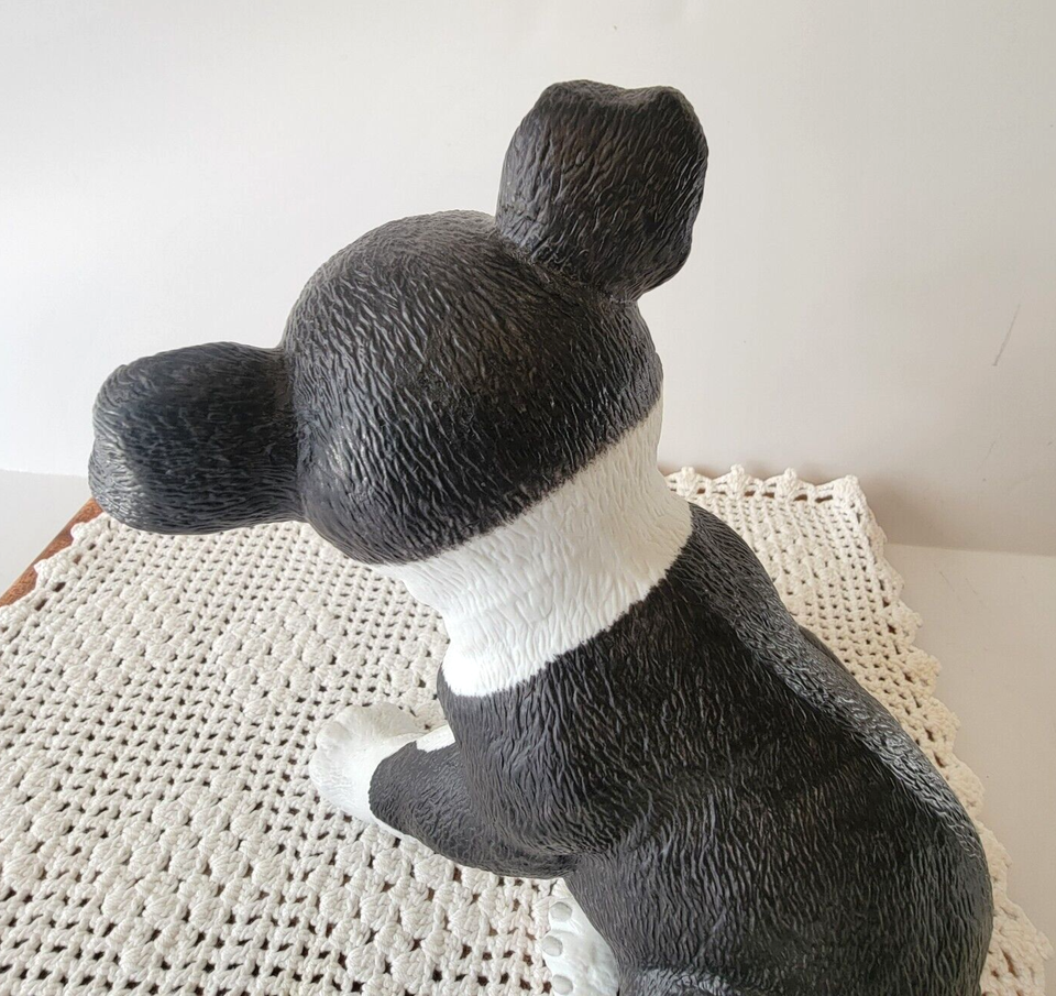 Lenox Boston Terrier Puppy Dog Figurine Statue Porcelain Black White