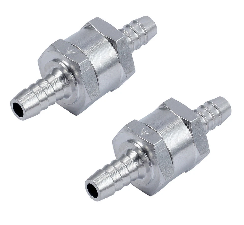 2 x 10mm One Way Non-Return Fuel Diesel Oil Water Check Valve Car or Motorbike