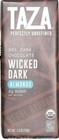 Taza Chocolate Organic Wicked Dark Chocolate Bar With Almonds 2.5 Oz Pack Of 4