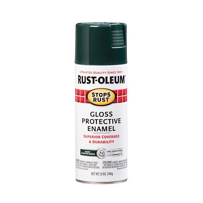 7733830 Stops Rust Spray Paint 12 oz Gloss Dark Hunter Green
