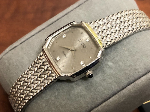 Lucio Quartz Swiss Made Womens All Stainless Steel Vintage Watch - Picture 2 of 2