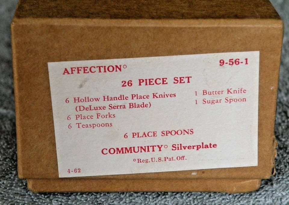 AFFECTION - Comunidad/Plateado Oneida - Cubiertos/Cubiertos - COMO NUEVO - Elección Foto 2 de 2
