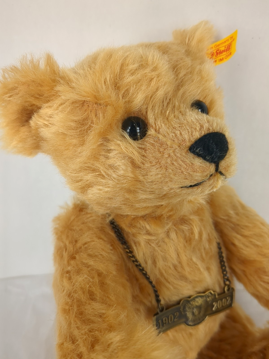 Steiff Teddy Bear 100 Year Anniversary 1902 - 2002 Growler Tag